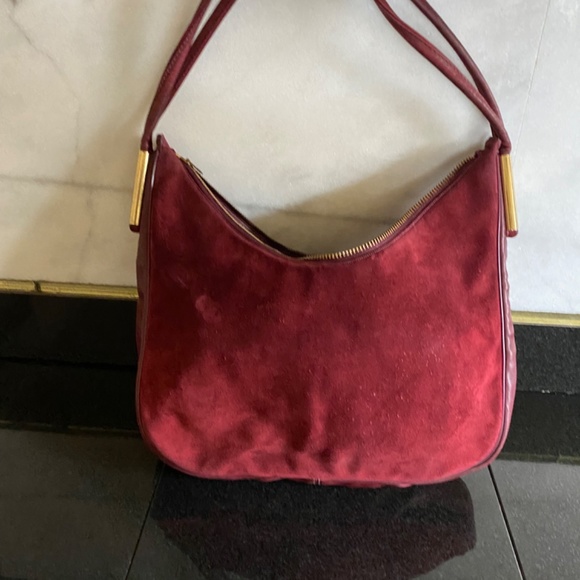 Susan Gail  VINTAGE Amber Suede Shoulder Bag - Picture 6 of 12